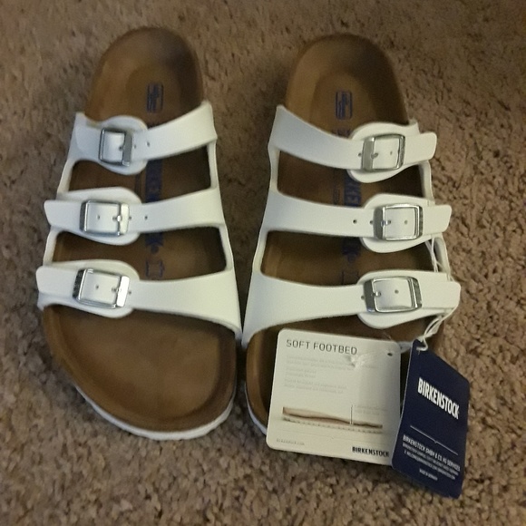 Birkenstock Shoes - Birkenstocks Florida White Sandals